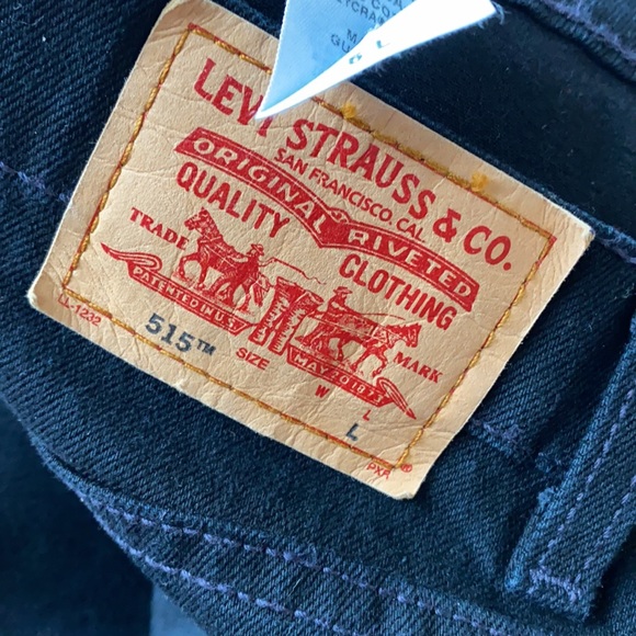VTG Levi’s 515 Black Denim Bootcut Jeans black 6L - Picture 7 of 7